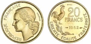 20 francs G. Guiraud 1952 essai piéfort