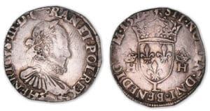 Henri III - Teston 3e type 1576 A (Paris). Henri III - Teston 3e type 1576 A (Paris).