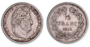 1/2 franc Louis-Philippe I 1832 K (Bordeaux) 1/2 franc Louis-Philippe I 1832 K (Bordeaux)