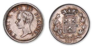 1/2 franc Henri V Comte de Chambord 1833 1/2 franc Henri V Comte de Chambord 1833