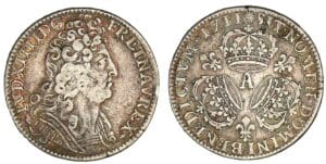 Louis XIV - Quart d'écu aux trois couronnes 1711 A (Paris) Louis XIV - Quart d'écu aux trois couronnes 1711 A (Paris)