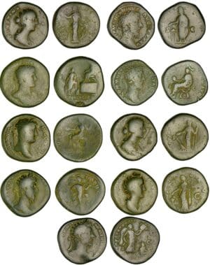 Lot de 9 sesterces