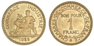 1 franc Chambre de commerce 1923