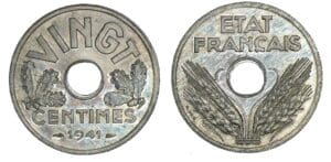 20 centimes "Vingt" 1941