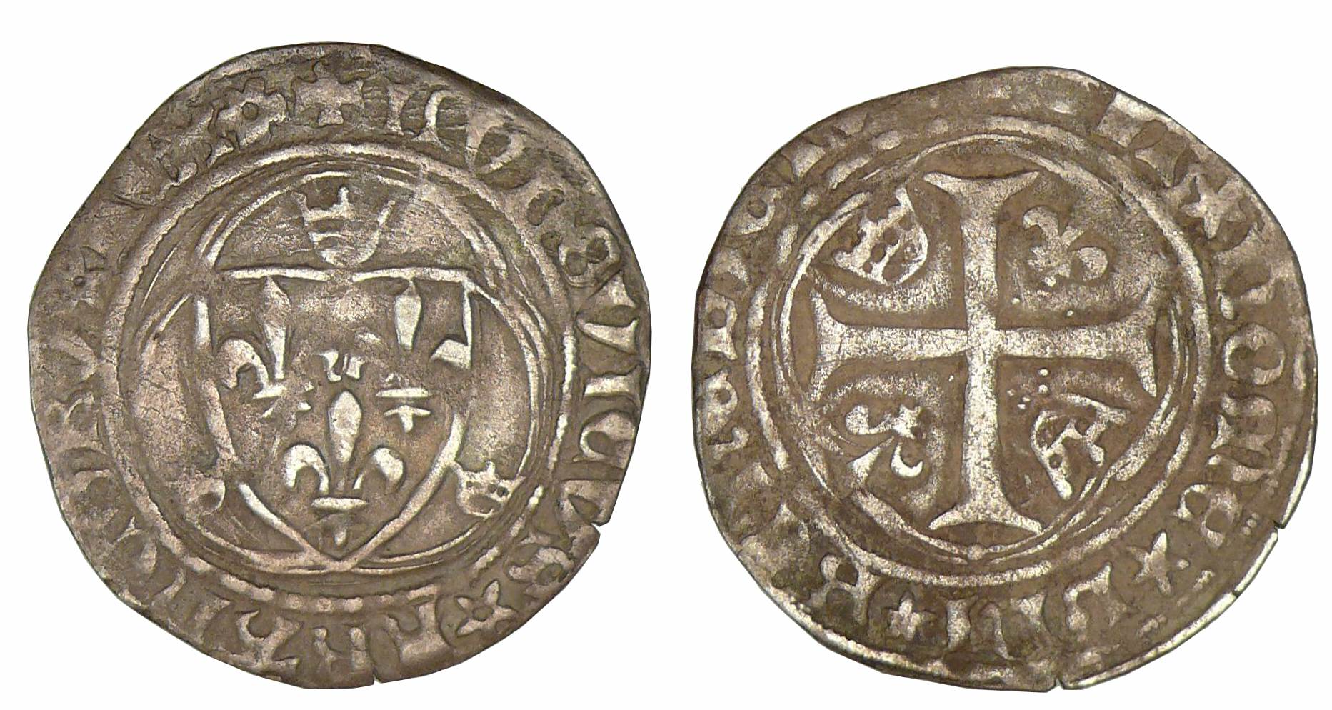 Louis XI - Blanc à la couronne (Limoges) Louis XI - Blanc à la couronne (Limoges)