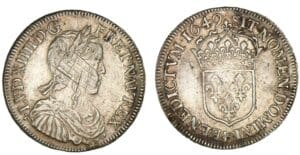 Louis XIV - Demi-écu à la mèche longue 1649 F (Angers)