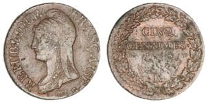 5 centimes Dupré grand module - An 7 K (Bordeaux) 5 centimes Dupré grand module - An 7 K (Bordeaux)