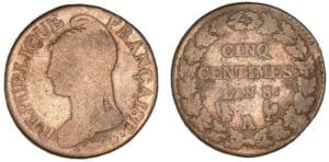 5 centimes Dupré grand module - An 8/6 A/R (Paris) 5 centimes Dupré grand module - An 8/6 A/R (Paris)
