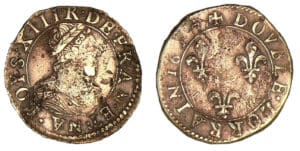 Louis XIII - Double lorrain buste lauré 1637 (Stenay) Louis XIII - Double lorrain buste lauré 1637 (Stenay)