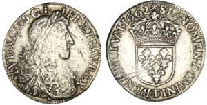 Louis XIV - Demi-écu au buste juvénile 1er poinçoin 1662 T (Nantes)