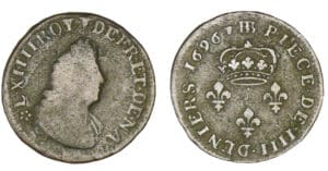 Louis XIV - Quatre deniers de Strasbourg 1696 BB (Strasbourg)