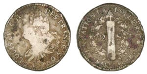 2 sols au faisceau type FRANCOIS 1792 Q (Perpignan)