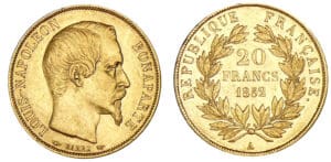 20 francs Louis Napoléon Bonaparte 1852 A (Paris) 20 francs Louis Napoléon Bonaparte 1852 A (Paris)