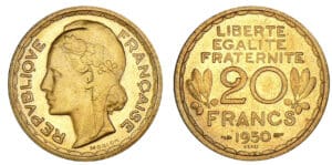 20 francs - Concours monétaire de Morlon 1950 - Essai