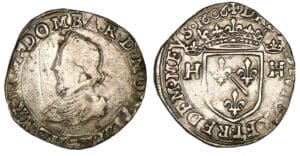 Dombes - Henri II de Montpensier - Teston 1606 (Trévoux)