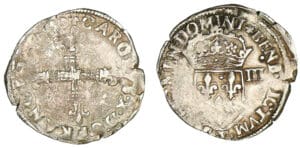 Charles X - Huitième d'écu 1590 (Nantes)