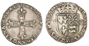 Henri IV - Huitième d'écu du Béarn 1606 (Morlaàs)