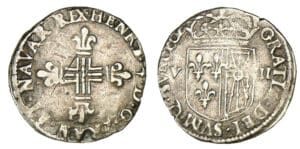 Henri IV - Huitième d'écu de Navarre 1602 (Saint-Palais )