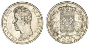 5 francs Charles X - 1er type 1826 K (Bordeaux) 5 francs Charles X - 1er type 1826 K (Bordeaux)