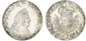 Louis XIV - Demi-écu Carambole aux palmes 1695 W (Lille)
