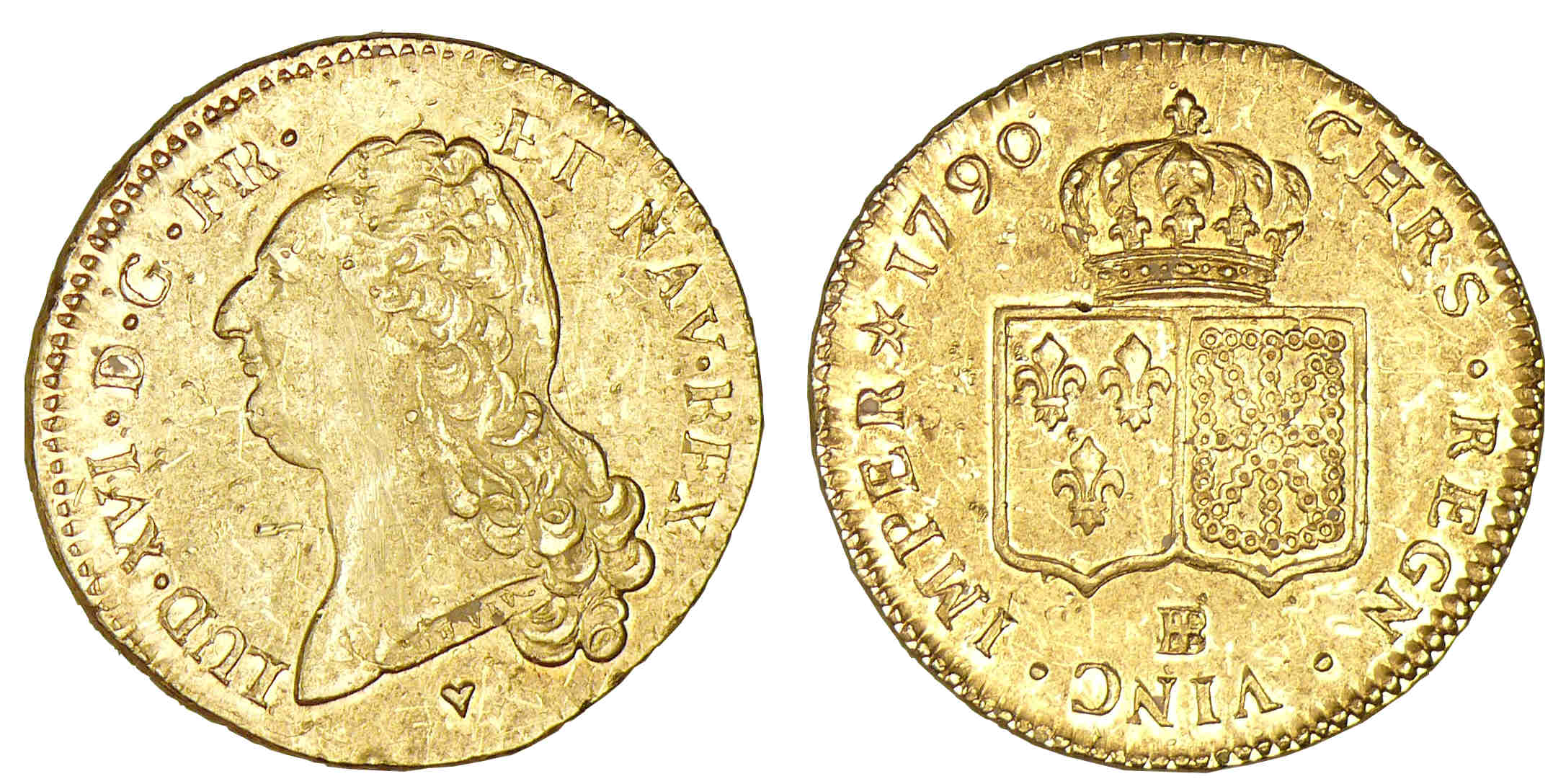 Louis XVI - Double louis d'or 1790 BB (Strasbourg) Louis XVI - Double louis d'or 1790 BB (Strasbourg)