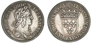 Louis XIII - Piéfort quart d'écu 2ème poinçon 1643 . A (Paris) Louis XIII - Piéfort quart d'écu 2ème poinçon 1643 . A (Paris)