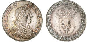 Louis XIV - Demi-écu au buste juvénile 1er poinçoin 1661 L (Bayonne)