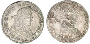Louis XIV - Ecu du Béarn au buste juvénile 1667 (Pau)