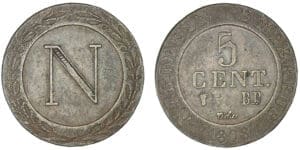 5 centimes Napoléon I 1808 BB (Strasbourg)