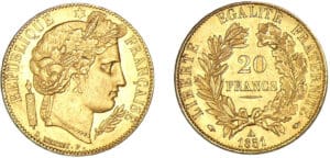 20 francs Cérès 1851 A (Paris) 20 francs Cérès 1851 A (Paris)