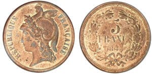 5 francs concours de Alard 1848 - Piéfort 5 francs concours de Alard 1848 - Piéfort