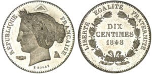 10 centimes concours de Rogat 1848 10 centimes concours de Rogat 1848
