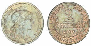 2 centimes Dupuis 1907