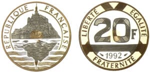 20 francs Mont Saint-Michel 1992 - Frappe BE