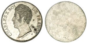 5 francs Charles X - Concours monétaire de 1825-1826 - Epreuve de Ameling 5 francs Charles X - Concours monétaire de 1825-1826 - Epreuve de Ameling