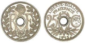 25 centimes Lindauer - Cmes souligné 1913 - Essai petit module