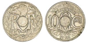 10 centimes Lindauer 1922 sans perforation