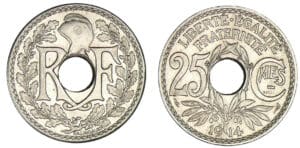 25 centimes Lindauer - Cmes souligné 1914 - Essai piéfort