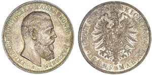 Allemagne - Prussie - Freidrich III - 5 mark 1888 Allemagne - Prussie - Freidrich III - 5 mark 1888