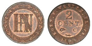 Allemagne - Westphalie - Jérôme Napoléon - 2 cents 1809 C Allemagne - Westphalie - Jérôme Napoléon - 2 cents 1809 C