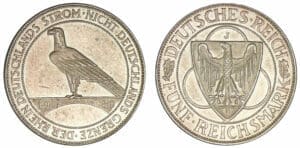 Allemagne - 5 reichsmark 1930 J Allemagne - 5 reichsmark 1930 J