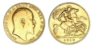 Angleterre - Edward VII - Demi-souverain 1910 (Londres) Angleterre - Edward VII - Demi-souverain 1910 (Londres)