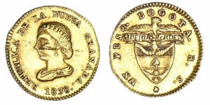 Colombie - Nouvelle Grenade - 1 peso 1838 RS Colombie - Nouvelle Grenade - 1 peso 1838 RS