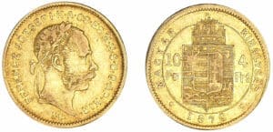 Hongrie - Joseph Ier - 4 florins / 10 francs 1870 Hongrie - Joseph Ier - 4 florins / 10 francs 1870