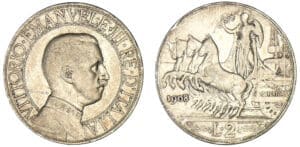 Italie - Victor Emmanuel III - 2 lires 1908 (Rome) Italie - Victor Emmanuel III - 2 lires 1908 (Rome)