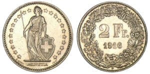 Suisse - 2 francs 1916 Suisse - 2 francs 1916