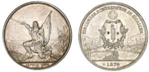 Suisse - Saint Galle - 5 francs 1874 Suisse - Saint Galle - 5 francs 1874