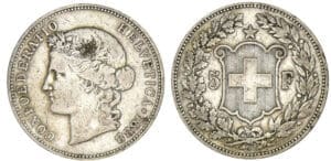 Suisse - 5 francs 1888 Suisse - 5 francs 1888