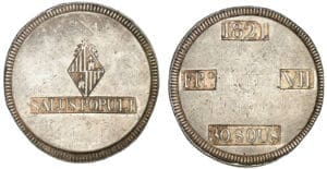 Espagne - Siège de Tarragone - Ferdinand VII - 5 pesetas 1821 Espagne - Siège de Tarragone - Ferdinand VII - 5 pesetas 1821