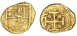 Espagne - Philippe II - Escudo 159- B (Séville) Espagne - Philippe II - Escudo 159- B (Séville)